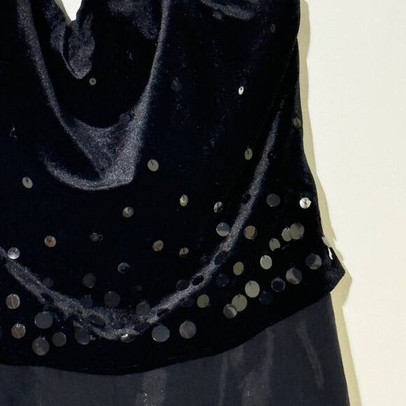 Scott McClintock Millennium 2000 Strapless Sequin Velvet Bodice Satin Gown 8 - Picture 4 of 12